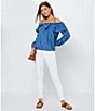 Color:White - Image 5 - MICHAEL Michael Kors Stretch Denim High Waisted Ankle Skinny Jeans