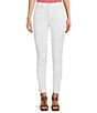 Color:White - Image 1 - MICHAEL Michael Kors Stretch Denim High Waisted Ankle Skinny Jeans