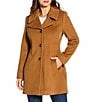 Michael Kors MICHAEL Michael Kors Wool Blend Notch Lapel Button Front Peacoat, Color:Dark Camel - Image 1