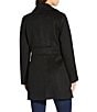 Michael Kors MICHAEL Michael Kors Wool Blend Notch Lapel Button Front Peacoat, Color:Black - Image 2