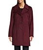 Michael Kors MICHAEL Michael Kors Wool Blend Notch Lapel Button Front Peacoat, Color:Dark Oxblood - Image 1
