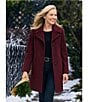 Michael Kors MICHAEL Michael Kors Wool Blend Notch Lapel Button Front Peacoat, Color:Dark Oxblood - Image 5