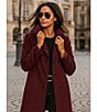 Michael Kors MICHAEL Michael Kors Wool Blend Notch Lapel Button Front Peacoat, Color:Dark Oxblood - Image 7