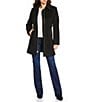 Michael Kors MICHAEL Michael Kors Wool Blend Point Collar Zip Front Coat, Color:Black - Image 3