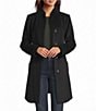 MICHAEL Michael Kors Wool Blend Tulip Collar Button Front Single Breasted Coat - Image 1