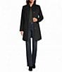 MICHAEL Michael Kors Wool Blend Tulip Collar Button Front Single Breasted Coat - Image 3