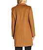 Michael Kors MICHAEL Michael Kors Wool Blend Tulip Collar Semi Fitted Button Front Single Breasted Coat, Color:Dark Camel - Image 2