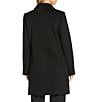 Michael Kors MICHAEL Michael Kors Wool Blend Tulip Collar Semi Fitted Button Front Single Breasted Coat, Color:Black - Image 2