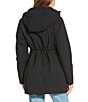 Michael Kors MICHAEL Michael Kors Woven Removable Hooded Stand Collar Water Resistant Zip Front Anorak Jacket, Color:Black - Image 2