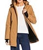 Michael Kors MICHAEL Michael Kors Woven Removable Hooded Stand Collar Water Resistant Zip Front Anorak Jacket, Color:Dark Camel - Image 1