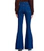 Color:Vintage Blue - Image 2 - Mid Rise Embroidered Flare Jeans