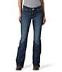 Color:Dark Blue - Image 1 - Wrangler® Mid Rise #double;W#double; Stitch Back Pocket Bootcut Jeans