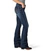 Color:Dark Blue - Image 3 - Wrangler® Mid Rise #double;W#double; Stitch Back Pocket Bootcut Jeans
