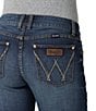 Color:Dark Blue - Image 5 - Wrangler® Mid Rise #double;W#double; Stitch Back Pocket Bootcut Jeans