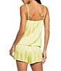 Midnight Bakery Striped Sleeveless Scoop Neck Satin Shorty Pajama Set - Image 2