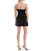Color:Black - Image 2 - One Shoulder Sequin Front Slit Bodycon Dress