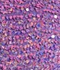 Midnight Doll One Shoulder Sequin Front Slit Bodycon Dress, Color:Lavender/Blush - Image 4