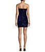 Midnight Doll One Shoulder Sequin Front Slit Bodycon Dress, Color:Royal - Image 2
