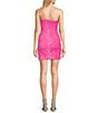 Midnight Doll One Shoulder Sequin Front Slit Bodycon Dress, Color:Neon Pink - Image 2