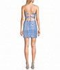 Midnight Doll Beaded Sequin Patterned V-Neck Bodycon Dress - Image 2