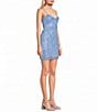 Midnight Doll Beaded Sequin Patterned V-Neck Bodycon Dress - Image 3