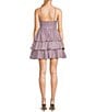 Color:Lavender/Silver - Image 2 - Fairy Dust Rhinestone Ruffle Tiered Dress