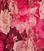 Color:Wine/Berry - Image 3 - Floral Chiffon V-Neck Tiered Side Slit Dress