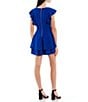 Midnight Doll Flutter Sleeve Double-Hem Fit & Flare Dress, Color:Royal - Image 2