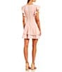 Midnight Doll Flutter Sleeve Double-Hem Fit & Flare Dress, Color:Light Pink - Image 2