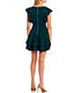 Midnight Doll Flutter Sleeve Double-Hem Fit & Flare Dress, Color:Hunter - Image 2