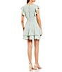 Midnight Doll Flutter Sleeve Double-Hem Fit & Flare Dress, Color:Sage - Image 2