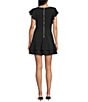 Midnight Doll Flutter Sleeve Double-Hem Fit & Flare Dress, Color:Black - Image 2