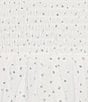 Midnight Doll Glitter Dot Long Sleeve Square Neck Bodice Tiered Dress, Color:White/Silver - Image 3