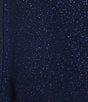Color:Navy - Image 4 - Glitter Flutter Sleeve Fit-And-Flare Dress