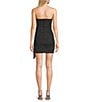 Midnight Doll Glitter Knit Strapless Side Sash Wrap Front Dress - Image 3
