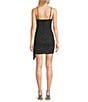 Midnight Doll Glitter Knit Strapless Side Sash Wrap Front Dress - Image 4