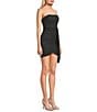 Midnight Doll Glitter Knit Strapless Side Sash Wrap Front Dress - Image 5
