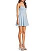 Midnight Doll Glitter V-Neck Rhinestone Strap Party Dress - Image 3