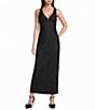 Midnight Doll Lace V-Neck Drape Back Maxi Dress - Image 1