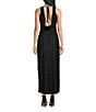 Midnight Doll Lace V-Neck Drape Back Maxi Dress - Image 2