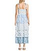 Midnight Doll Mixed Printed Tie Shoulder Smocked Tiered Dress - Image 2