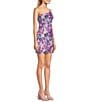 Color:Lavender Multi - Image 3 - One Shoulder Embellished Floral Sequin Front Slit Bodycon Dress