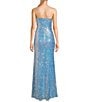 Color:Perri - Image 2 - One-Shoulder Sequin Front Slit Long Dress