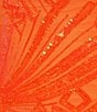 Midnight Doll Patterned Sequin Spaghetti Strap V-Neck Lace-Up Back Dress, Color:Neon Orange - Image 4