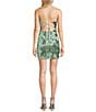 Midnight Doll Patterned Sequin V-Neck Lace Up Back Bodycon Dress - Image 2