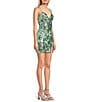 Midnight Doll Patterned Sequin V-Neck Lace Up Back Bodycon Dress - Image 3