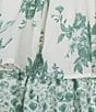 Midnight Doll Printed Tie Strap Smocked Bodice Tiered Mini Dress - Image 6