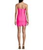 Color:Neon Pink - Image 2 - Satin Slim Wrap Dress