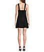 Midnight Doll Scuba Square Neck Bow Accented Dress - Image 2