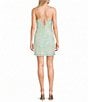 Midnight Doll Sequin Beaded Floral Patterned Mesh Rhinestone Strap Above Knee Dress - Image 2